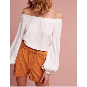 HEI HEI {anthro} Tahiti hi rise orange shorts Small